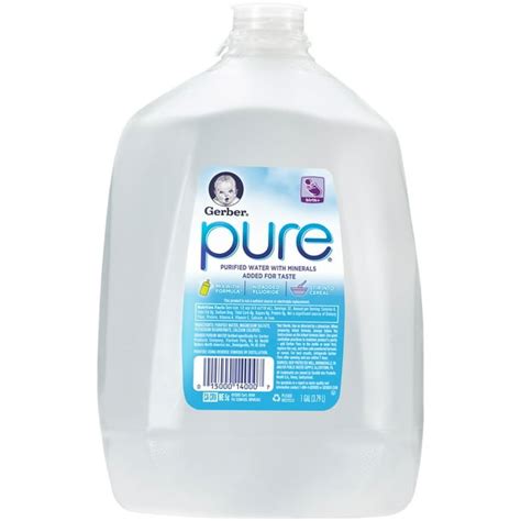 Gerber Pure Purified Water with Minerals Added for Taste, 1 Gallon ...