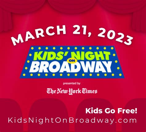 KIDS NIGHT ON BROADWAY, NYC — Average Socialite