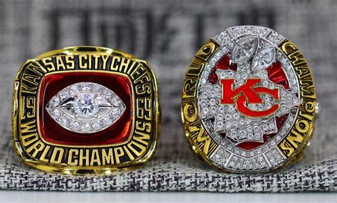 One Set 2PCS 1969 2020 Kansas City Chiefs Super bowl championship ring ...