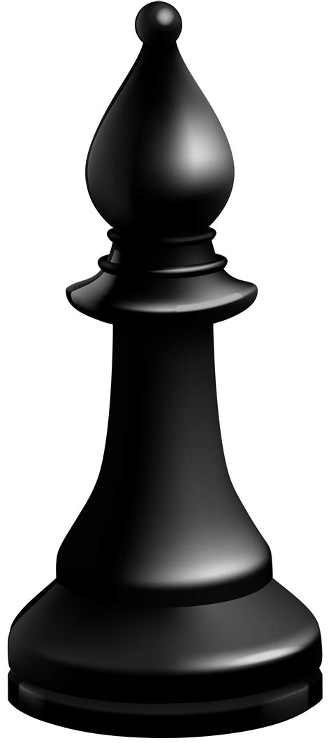 Bishop Black Chess Piece PNG Clip Art - Best WEB Clipart