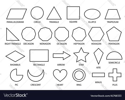 Basic shapes geometric form collection for primary