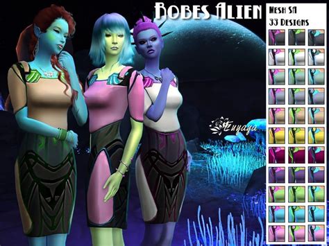 Robes Alien | Si-Fi | by Sims Artists via website | TS4 | Maxis Match | MM | CC | Sims, Sims 4 ...