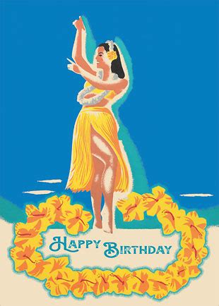 Hawaiian Happy Birthday Greeting Card - Aloha Birthday Greeting - Peter ...