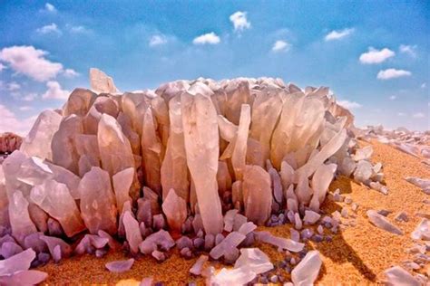 Crystal mountain, Deserts and Crystals on Pinterest