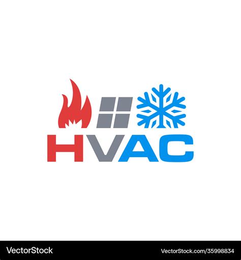 Heating and cooling hvac logo design business Vector Image