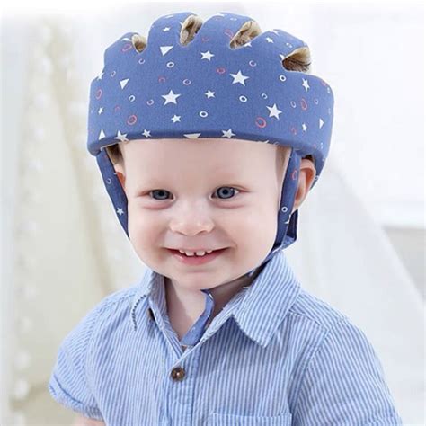 Cotton Infant Toddler Safety Helmet Baby Kids Head Protection Hat For Walking Crawling Baby ...