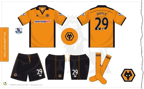 Wolverhampton home kit 2010/2011 - a photo on Flickriver