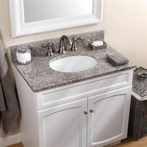 31" Granite Vanity Top with Undermount Sink - Riverbend Home | Granite vanity tops, Small ...