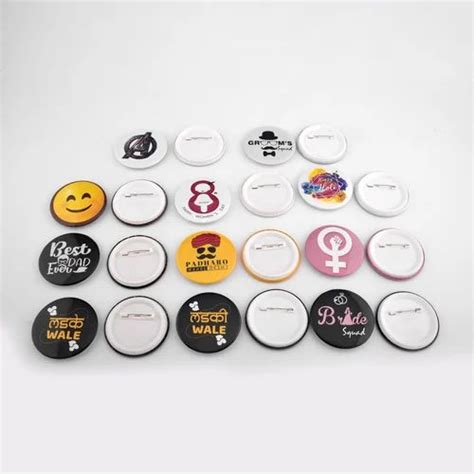 Multicolor plastic Custom Round Badge Printing Services, Size: 58mm at ...