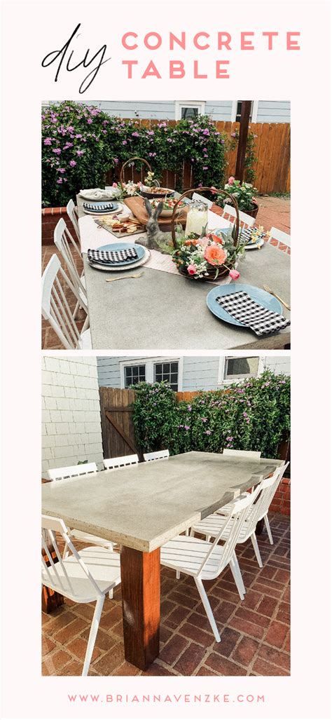 DIY Concrete Dining Table – Brianna Venzke | Concrete dining table, Diy ...