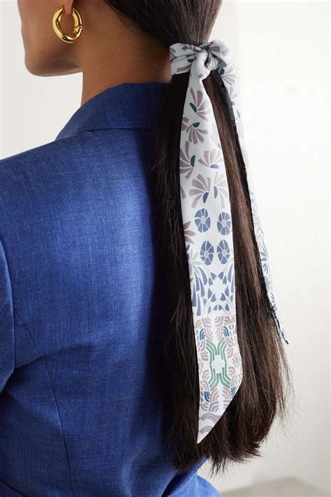 LORO PIANA Floral-print silk-twill scarf | NET-A-PORTER