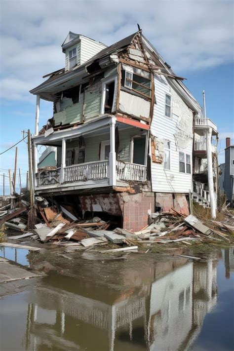 Hurricane Aftermath: Damaged Houses and Buildings Stock Illustration ...