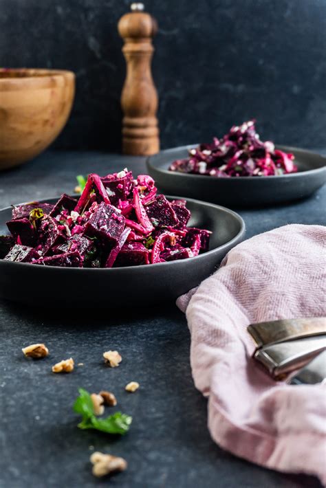 Beetroot Salad with Pickled Onions and Feta Cheese - Life & Lemons