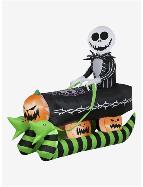 The Nightmare Before Christmas Jack Skellington On Coffin Sleigh Airblown in 2022 | Jack ...