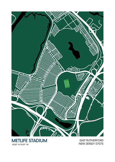 New York Jets Stadium Map Print Team Colours NFL Stadium - Etsy