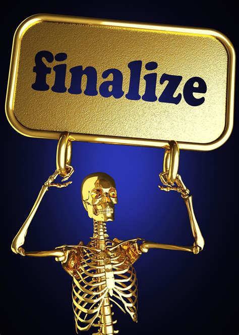 finalize word and golden skeleton 7604633 Stock Photo at Vecteezy