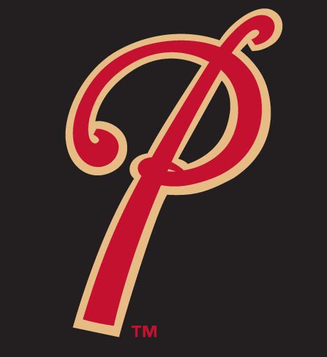 Portland Beavers Cap Logo (2001) - (Home) A red and gold P on black ...