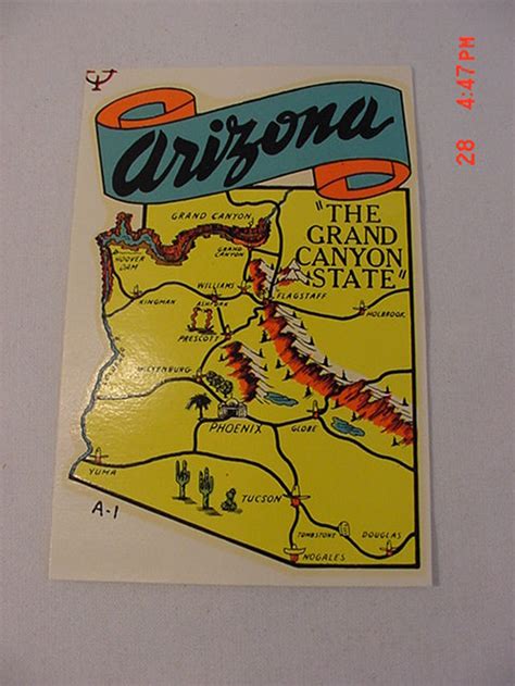 2 Vintage State of Arizona Souvenir Decals 18 1122 | Etsy