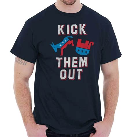 Kick Republicans Out Pro Democrat Liberal Political Left T Shirt Tee ...