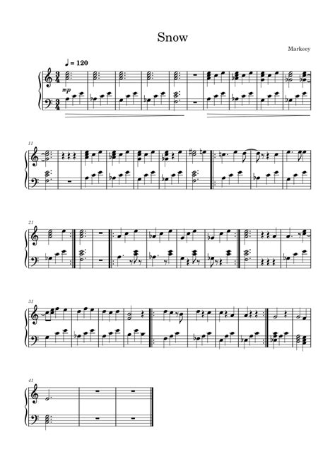 Snow Sheet music for Piano (Solo) Easy | Musescore.com