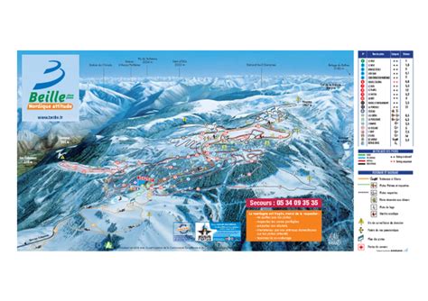 Plateau du Beille Ski Trail Map - PLATEAU DE BEILLE France • mappery