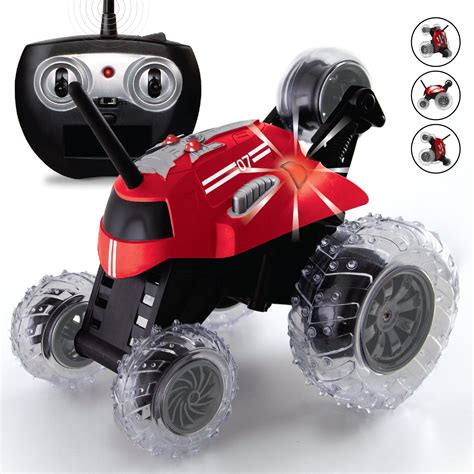 SHARPER IMAGE Thunder Tumbler Toy RC Car for Kids, Remote Control Monster Spinning Stunt Mini ...