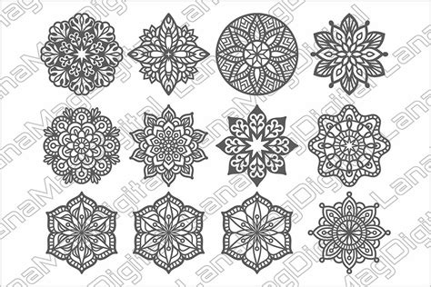 Mandala ornaments svg Christmas decor svg Mandala wall decor - So Fontsy