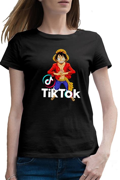 Дамска тениска One Piece Luffy Tiktok Creator Tik Tok Animev - eMAG.bg