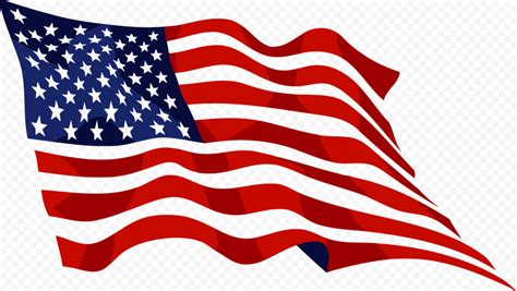 Outline Waving United States USA Flag | Citypng