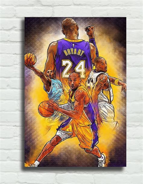 Kobe Bryant canvas Décoration de basket Basketball Kobe | Etsy