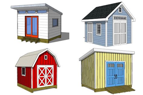 Backyard Shed Plans Library | Shed, 4x8 shed, Storage shed plans