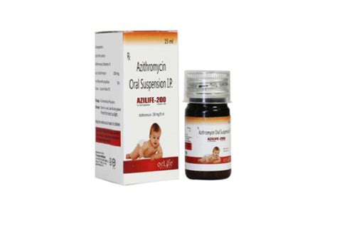 Azilife-200 Azithromycin Pediatric Antibiotic Oral Suspension, 15 Ml Application: Industrial at ...