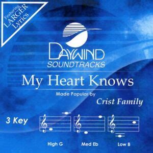 My Heart Knows - The Crist Family - Accompaniment Track 614187418529 | eBay