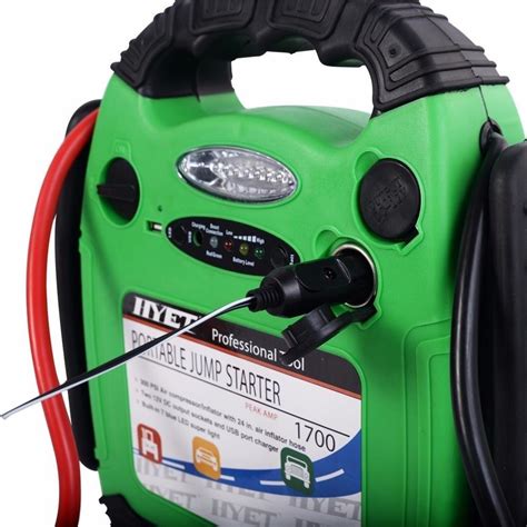 Amazon.com: Car Portable Battery Jump Starter Air Compressor Booster Jumper 500 Amp 12V ...