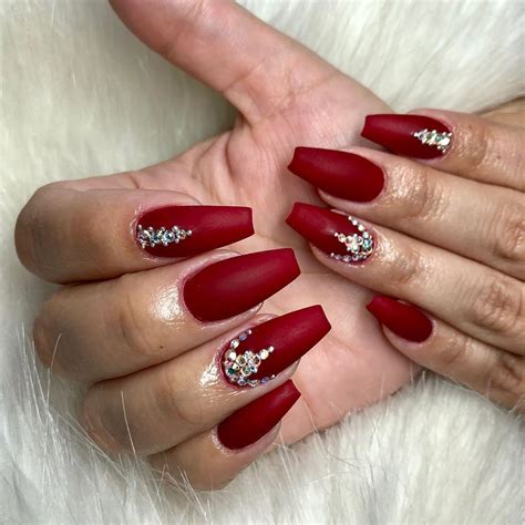 Royal Red Nail Design | Red nail designs, Simple nails, Red nails