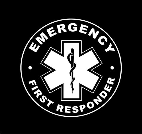 First Responder Emergency Decal Custom Vinyl Car Truck Window Laptop ...