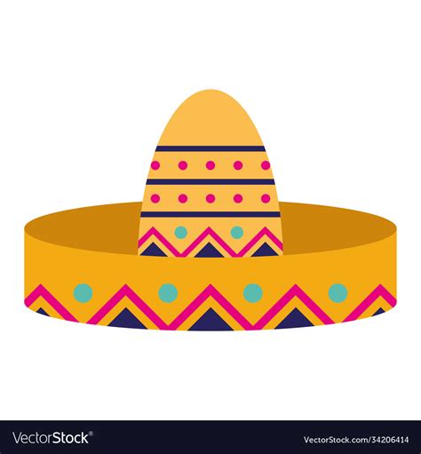 Mexican hat icon design Royalty Free Vector Image