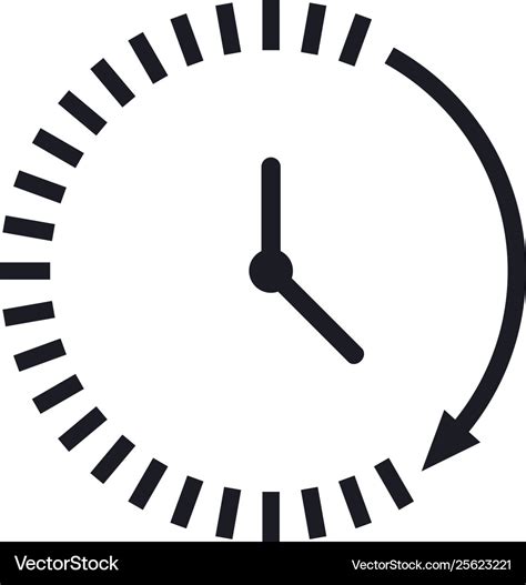 Time icon and watch timer symbol ui web logo Vector Image