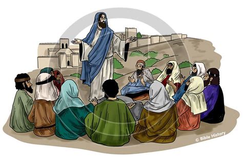 Jesus Teaching His Disciples - Bible Illustration (72 DPI) 1-Year ...