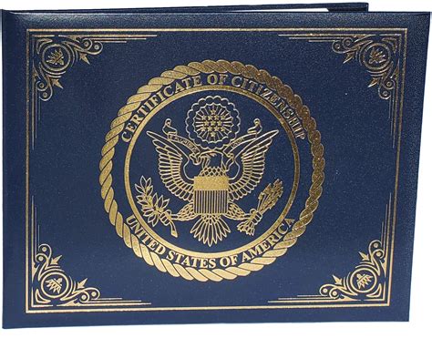 Buy U.S. Citizenship and Naturalization Certificate Holder. Gold American Eagle logo ...