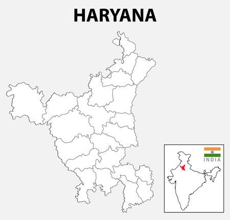 Vector of Haryana map. District map of - ID:168900972 - Royalty Free ...