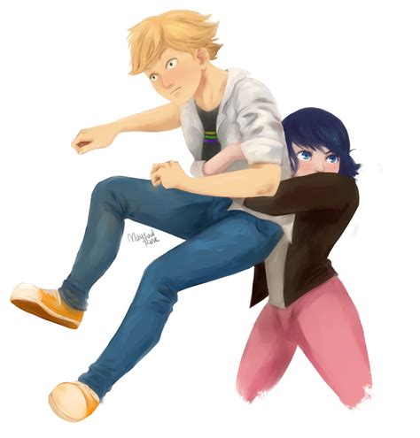 Marinette And Adrien Hug