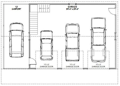 40x30 3-car Garage 1894 Sq Ft PDF Floor Plan Instant - Etsy