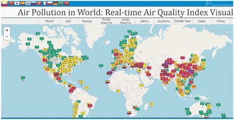 Air pollution in world: real-time air quality index visual map ...