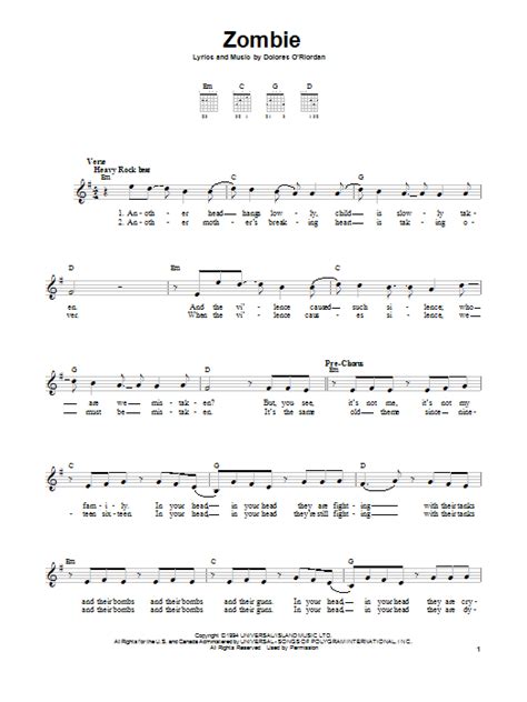 Zombie | Sheet Music Direct