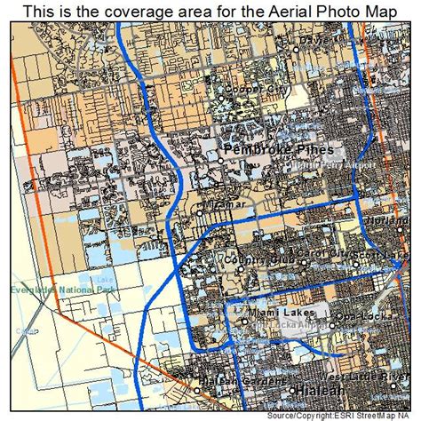 Aerial Photography Map of Miramar, FL Florida