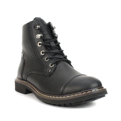 London Fog Men's Jordan Black Winterized Ankle Boots - WOOKI.COM