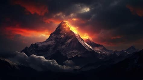 Premium AI Image | Awe Inspiring Mountain Sunrise