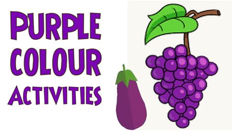 Purple colour activity for kids - YouTube