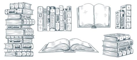 Pile Of Books Sketch